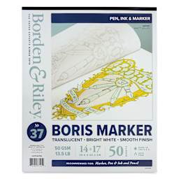 Borden & Riley Boris Marker Paper Pad - 14" x 17", front cover