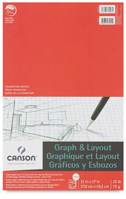 Graph Pad, 4" &times; 4" Grid, 40 Sheets