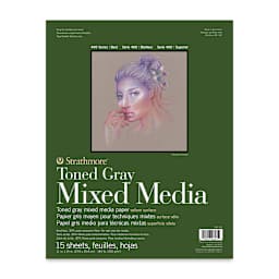 Strathmore 400 Series Toned Mixed Media Pad - Gray, 11" x 14"