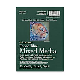 Strathmore 400 Series Toned Mixed Media Pad - Blue, 6" x 8"