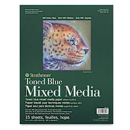Strathmore 400 Series Toned Mixed Media Pad - Blue, 11'' x 14''