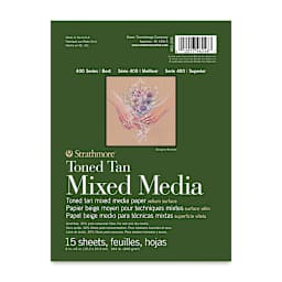 Strathmore 400 Series Toned Mixed Media Pad - Tan, 6" x 8"