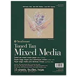 Strathmore 400 Series Toned Mixed Media Pad - Tan, 9" x 12"