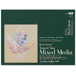 Strathmore 400 Series Toned Mixed Media Pad - Tan, 18" x 24"