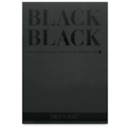 Fabriano Black Black Pad - 9" x 12"m 20 Sheets, 300 gsm
