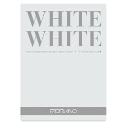 Fabriano Black Black and White White Pads - Top view of White White Pad
