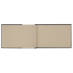 Hardbound Toned  Mixed Media Artist Journal - Open journal with tan pages