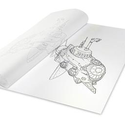 Borden & Riley #51 Heavy Weight Tracing Paper Pad, sheet over drawing