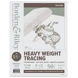 Borden & Riley #51 Heavy Weight Tracing Paper Pad, front cover