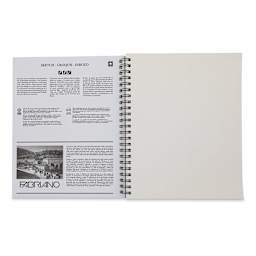 Fabriano 1264 Sketch Pad, 9" x 12", Spiral, 100 Sheets, Portrait, Open