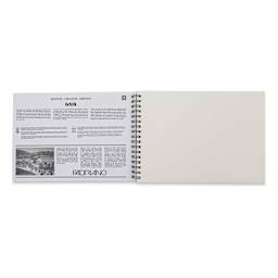 Fabriano 1264 Sketch Pad, 9" x 12", Spiral, 100 Sheets, Landscape, Open