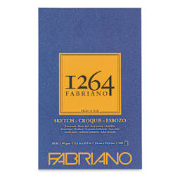 Fabriano 1264 Sketch Pad, 5-1/2" x 8-1/2", Glue Bound, 100 Sheets, Portrait