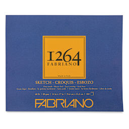 Fabriano 1264 Sketch Pad, 14" x 17", Glue Bound, 100 Sheets, Landscape