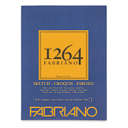 Fabriano 1264 Sketch Pad, 9" x 12", Glue Bound, 100 Sheets, Portrait