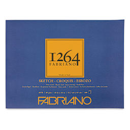Fabriano 1264 Sketch Pad, 18" x 24", Glue Bound, 100 Sheets, Landscape
