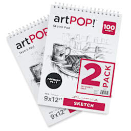 artPOP! Sketch Pads - 9" x 12", 100 sheets, Pkg of 2