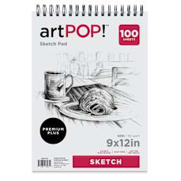 artPOP! Sketch Pad - 9" x 12", 100 sheets, front of pad