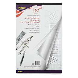 Helix Grid Vellum Paper Pad - 8 x 8, 11" x 17"