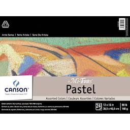 Canson Mi Teintes Drawing Papers - 12" x 16", Assorted, Pad, 24 Sheets