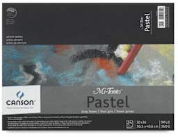Gray Tone Mi-Teintes, 24 Sheet Pad, 12" x 16"  Front Cover of Pad