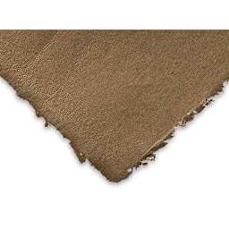 Shizen Pastel Paper - Closeup of corner of Cocoa paper showing color and texture