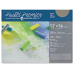 Handbook Journal Co. Pastel Premier Sanded Paper - 12" x 16", Clay, 320 Grit, Pkg of 6 Sheets
