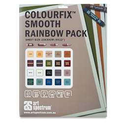 Art Spectrum Colourfix Smooth Pastel Papers - Front of Rainbow Package shown