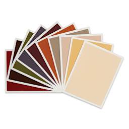 Art Spectrum Colourfix Smooth Pastel Paper - Warm Tones, 9" x 12", Pkg of 10 Sheets
