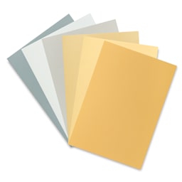 Rembrandt Soft Pastel Paper Pad - Six sheets showing range of Light Colors arranged in fan