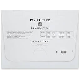 Sennelier La Carte Pastel Card - Monochrome Light Grey, 12" x 15-3/4", Pkg of 6 (back of package)