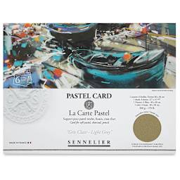 Sennelier La Carte Pastel Card - Monochrome Light Grey, 12" x 15-3/4", Pkg of 6 (front of package)