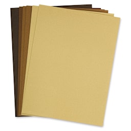 Sennelier La Carte Pastel Card - Assorted Earth Tones, 12" x 15-3/4", Pkg of 6