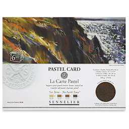 Sennelier La Carte Pastel Card - Assorted Earth Tones, 12" x 15-3/4", Pkg of 6 (front of package)