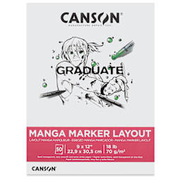 Canson Graduate Manga Marker Layout Pad - 9" x 12", front cover