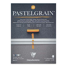 Clairefontaine Pastelgrain Paper Pad - 7" x 9-1/2", Palette No. 1, 12 Sheets