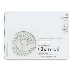 Strathmore 500 Series Charcoal Pad - 18'' x 24'', White, 24 Sheets