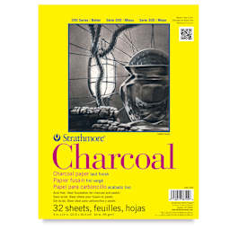 Strathmore 300 Series Charcoal Pads - Front cover of Top glue bound pad shown