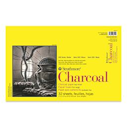 Strathmore 300 Series Charcoal Pad - 11" x 17", Glue Bound, 32 Sheets, 64 lb (95 gsm)