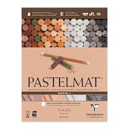 Clairefontaine Pastelmat Pad - 7" x 9-1/2", Assorted, Palette No. 2, 12 Sheets (front of pad)