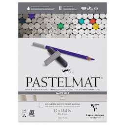 Clairefontaine Pastelmat Pad - 12" x 15-1/2", White, 12 Sheets, front of the packaging