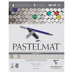 Clairefontaine Pastelmat Pad - 9-1/2" x 12", White, 12 Sheets
