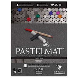 Clairefontaine Pastelmat Pad - 12" x 15-1/2", Charcoal Grey, 12 Sheets