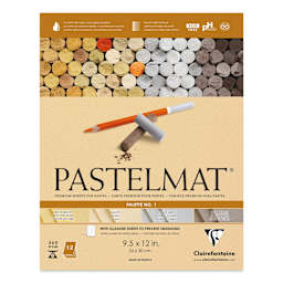 Clairefontaine Pastelmat Pad - 9-1/2" x 12", Assorted, Palette No. 1, 12 Sheets (front of pad)