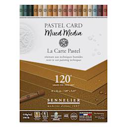 Sennelier La Carte Pastel Card Mixed Media Pad - Earth Tones, 7" x 9-1/2", front cover