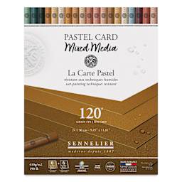 Sennelier La Carte Pastel Card Mixed Media Pad - Earth Tones, 9-1/2" x 12", front cover