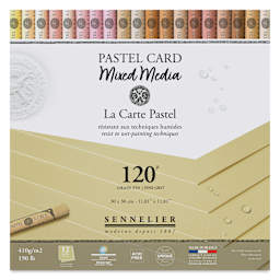 Sennelier La Carte Pastel Card Mixed Media Pad - Naples Yellow, 12" x 12", front cover