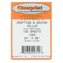 Clearprint 1020 Drafting Vellum - Front of package shown
