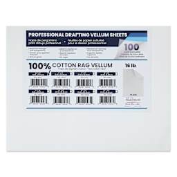 Pacific Arc Drafting Vellum Sheet Pack - 8-1/2" x 11", Pkg of 100, packaging
