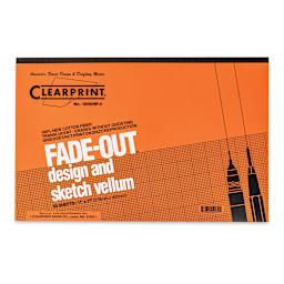 Clearprint Drafting and Design Fade-Out Vellum - 11" x 17", 4 x 4 Grid, 50 Sheets - front