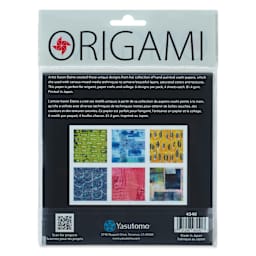 Yasutomo Karen Elaine Origami Paper Pack - Mishmash, Pkg of 24, back of packaging